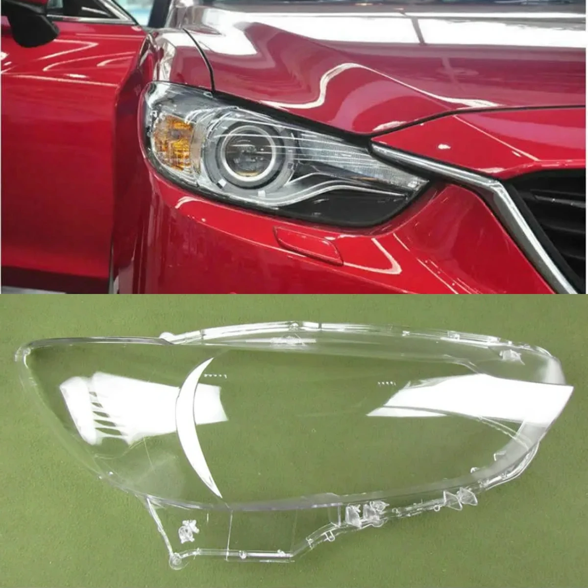 

For Mazda 6 Atenza Transparent Headlight Cover Lampshade Headlamp Lamp Shell Plexiglass Replace Original Lens 2013 2014 - 2016