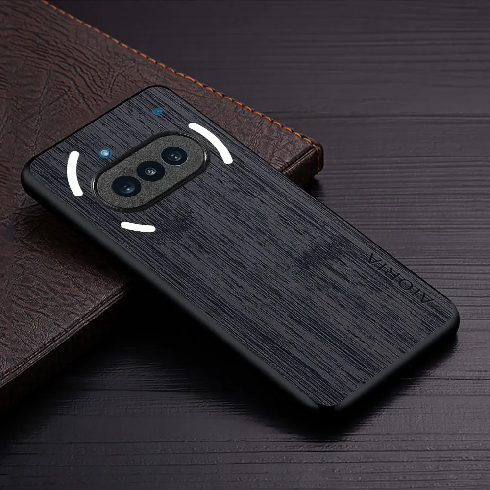 Luxury Bamboo Wood Pattern Leather Phone Case Cover