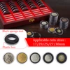 50PCS Wooden Coin Collection Box - Wood Storage Case for Commemorative Coins Organizer Home Organizer adjustable inner pads 4