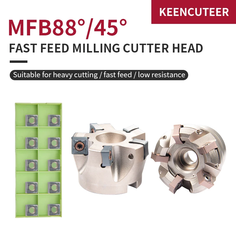 MFB28845R50mm100mmMillingCutterLargeDepthOfCut45Degrees