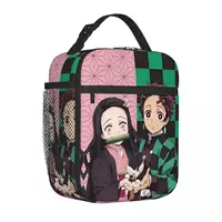Demon Slayer Anime Nezuko Tanjiro Insulated Lunch Bags High Capacity Meal Container Thermal Bag Lunch Box Tote Office Outdoor 1