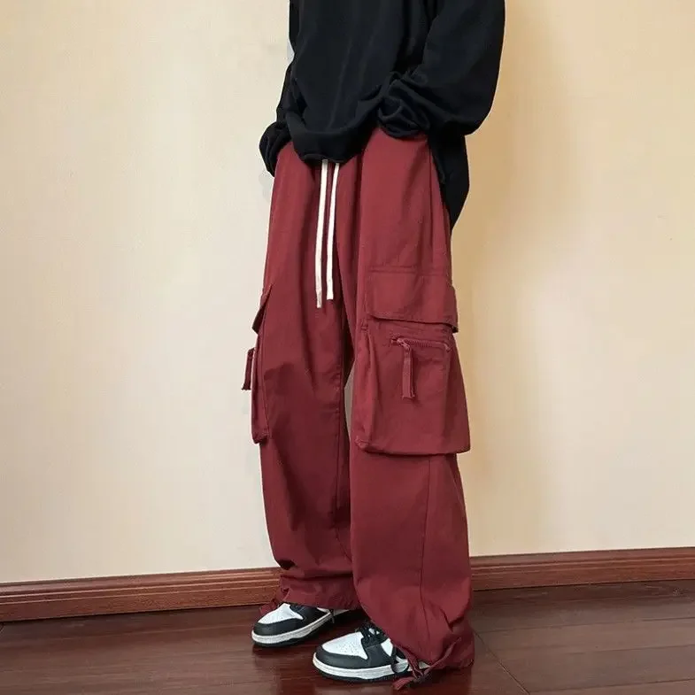 thumbnail image 1 of Pantalones Cargo para Hombre Pantalones Negros Holgados Pantalones Emo Hip Hop Hombre Rectos Y2k Nuevos En Harajuku Multibolsillos Anchos Vintage Trabajo Largos, 1 of 5