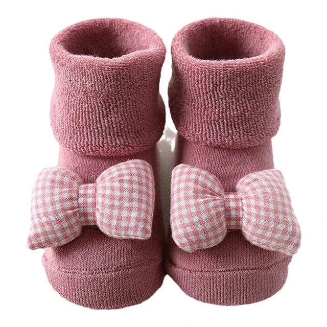 Chaussettes Chaudes Et Épaisses Pour Bébé,chaussons D'hiver À Semelles En  En Caoutchouc Pour Garçon Et Fille, Enfant, - Chaussettes - AliExpress