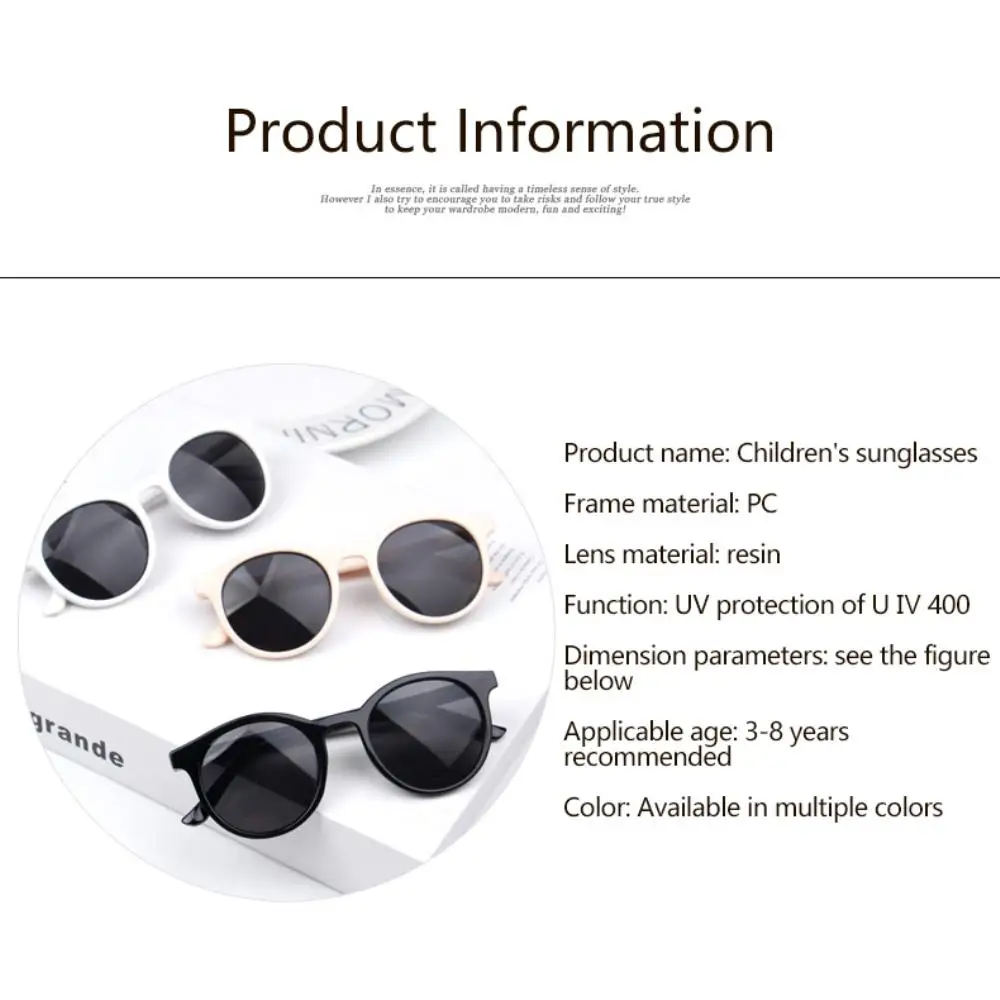 Children' Sunglasses Boys Girls Fashion Trendy Baby Sun Glasses UV Resistant Korean Version Round Frame Eyewear Outdoor_voghion.com
