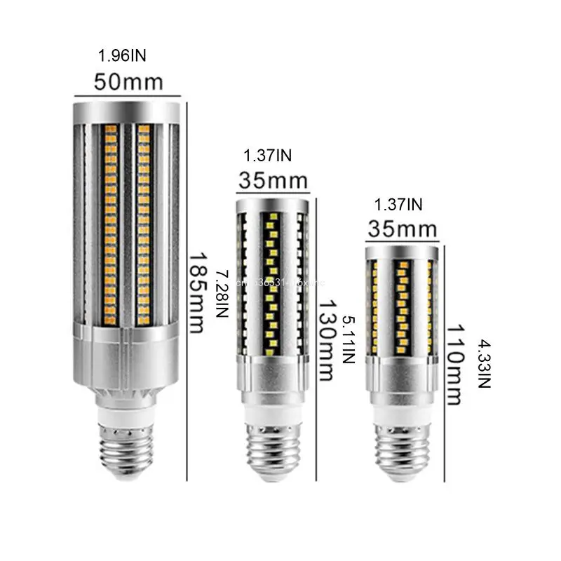 Dropship 슈퍼 밝은 옥수수 LED 전구 팬리스 E27 기본 상업용 LED 램프 6000K