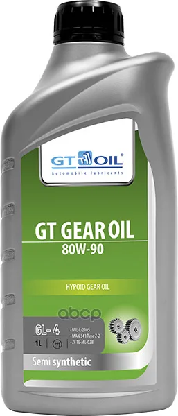 Масло Трансмиссионное Полусинтетическое Gt Gear Oil Sae 80w-90 Api Gl-4 1 Л GT OIL арт. 8809059407813 |