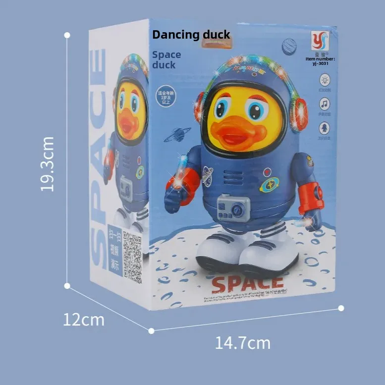 Dancing Panda Robot Toy Electric Plush Children's Plaything with Light Music Vendor Stall Space Duck Trendy Toy from China