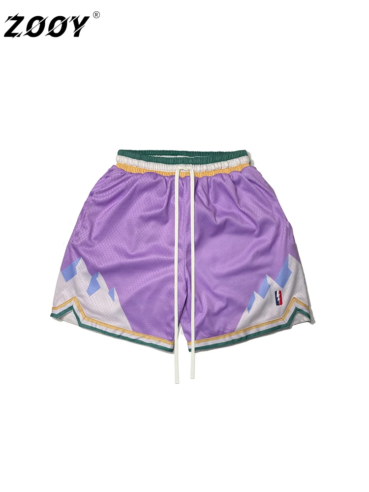 ZOOY (L-9XL) Plus Size Men's Vintage Basketball Athletic Shorts