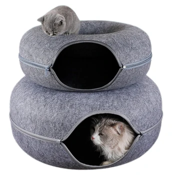 Felt Donut Cat Tunnel Bed 1