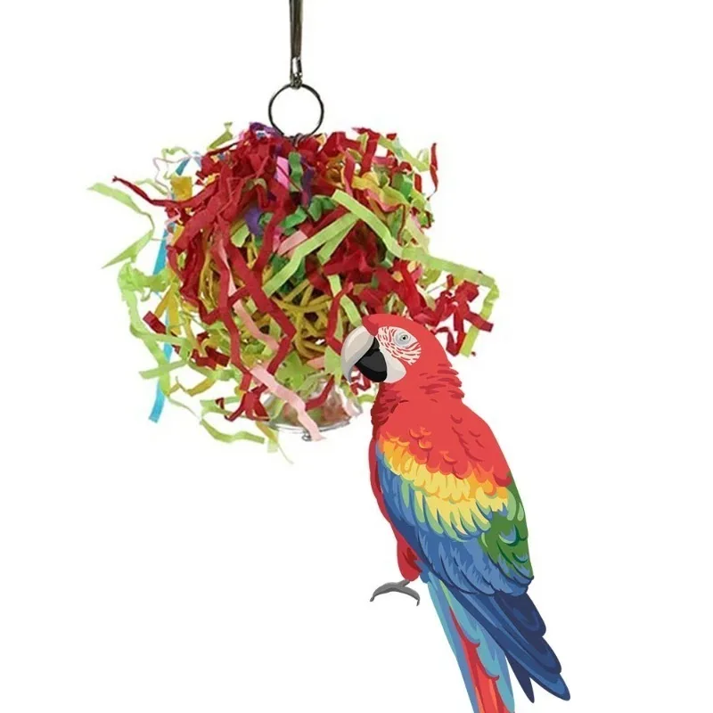 4PC Bird Toys Parrot Accessories Chewing Toys צעצועים Cage Hanging Christmas Articles Pour Animaux De Compagnie Vogel Speelgoed 6