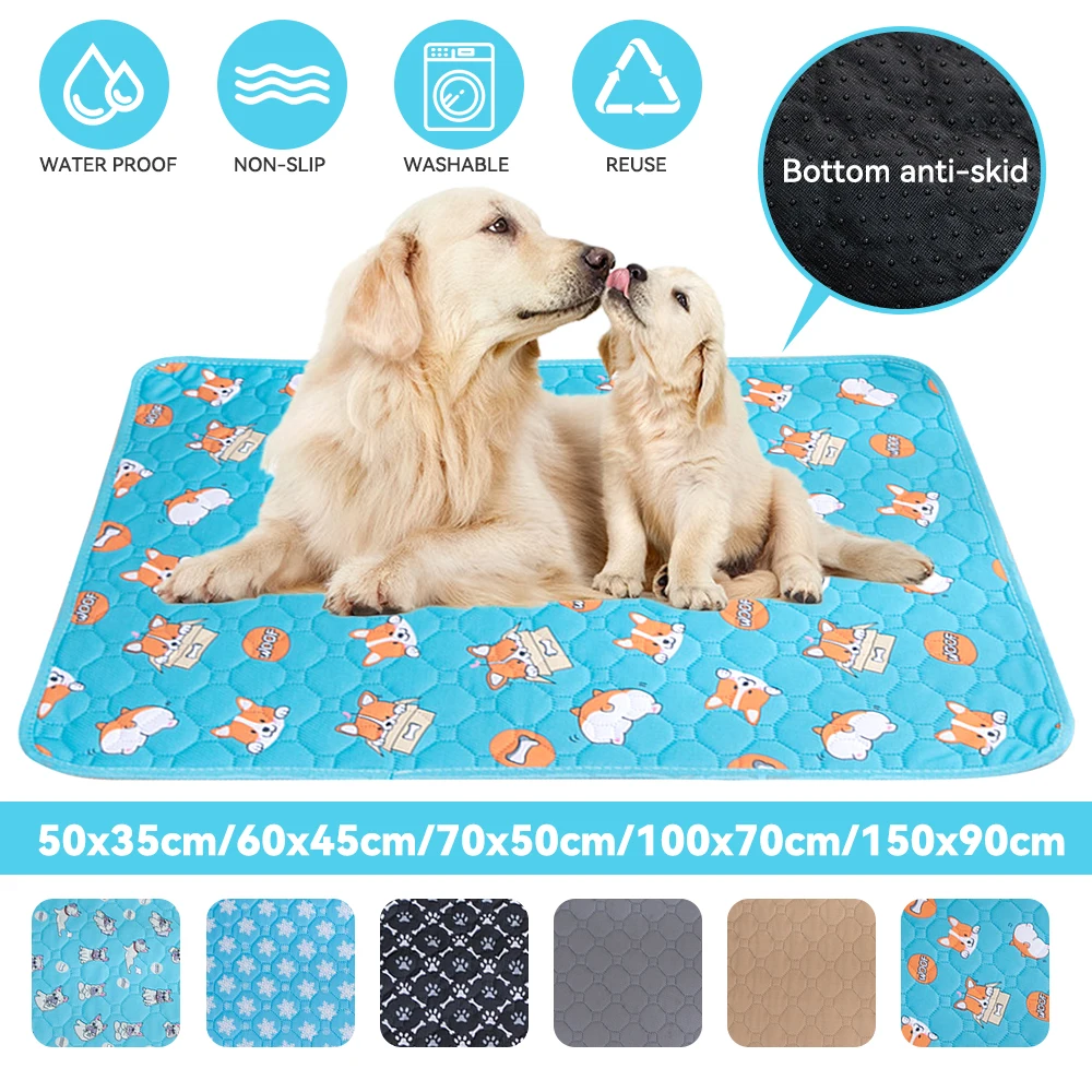 Dog Pee Pad Blanket Reusable Absorbent Diaper Washable Puppy Training