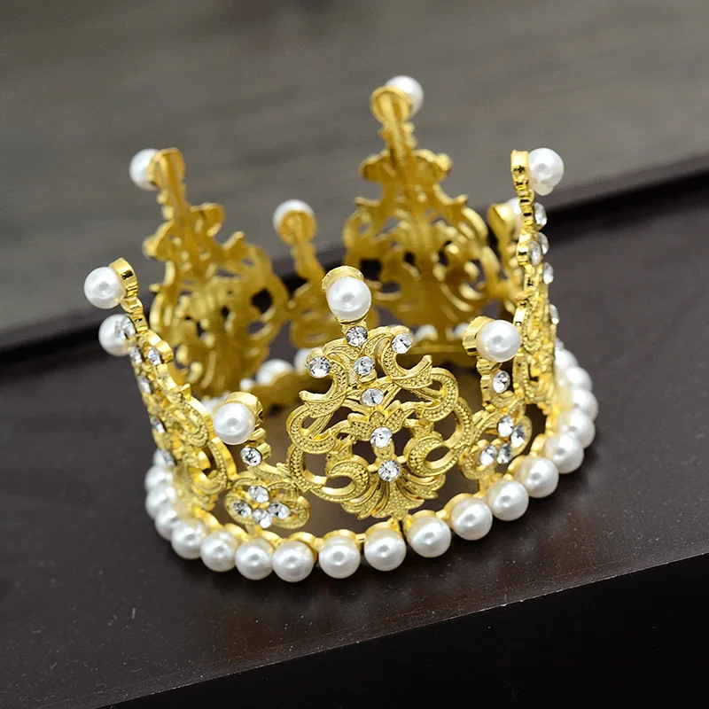 LABJULY Gold Crown Cake Topper Princess Tiara Crown Birthday Fall