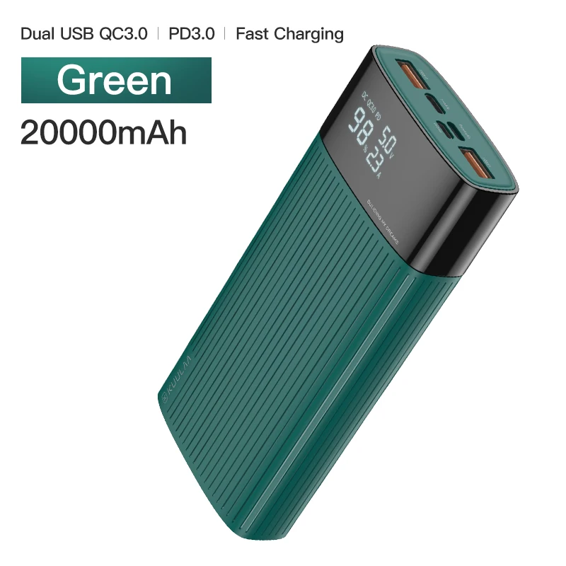 type c power bank KUULAA Power Bank 20000mAh QC PD 3.0 PoverBank Fast Charging PowerBank 20000 mAh USB External Battery Charger For Xiaomi Mi 10 9 best portable power bank Power Bank