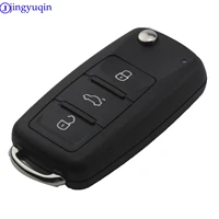 Jingyuqin Flip Fob รีโมทกุญแจรถสําหรับ VW/VOLKSWAGEN แคดดี้ Eos Golf Jetta Beetle Polo Up Tiguan (5K 0837202 โฆษณา ) 3