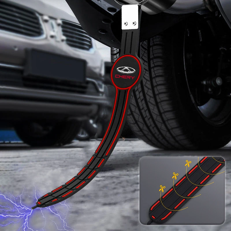 Doublele 1 Pcs Car Anti Static Rubber Strap Eliminator Grounding Safe for Vehicle Driving 