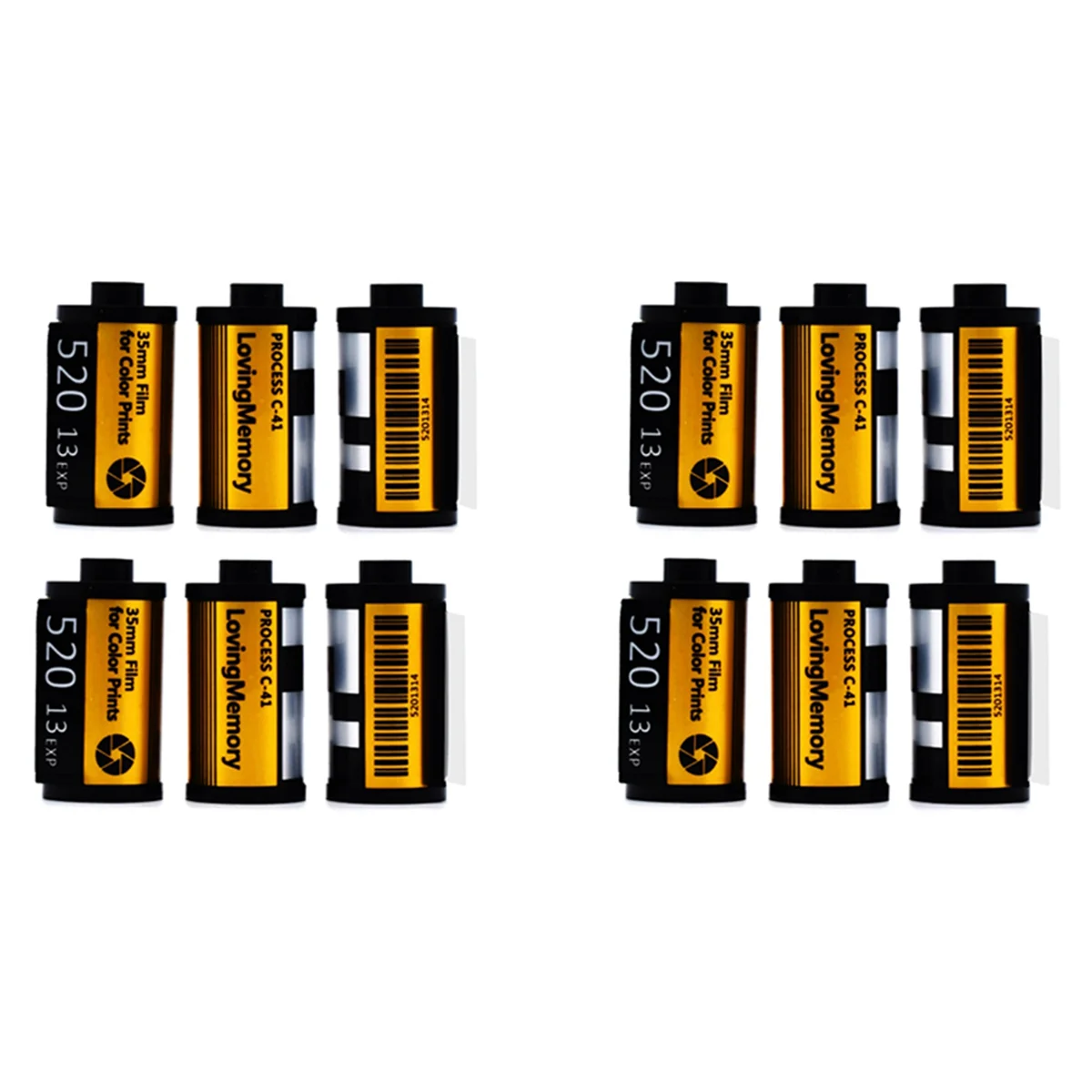 AEF1-12Pack 승화 필름 롤 키체인 사진 카메라 메모리 릴 선물로 맞춤형 키체인