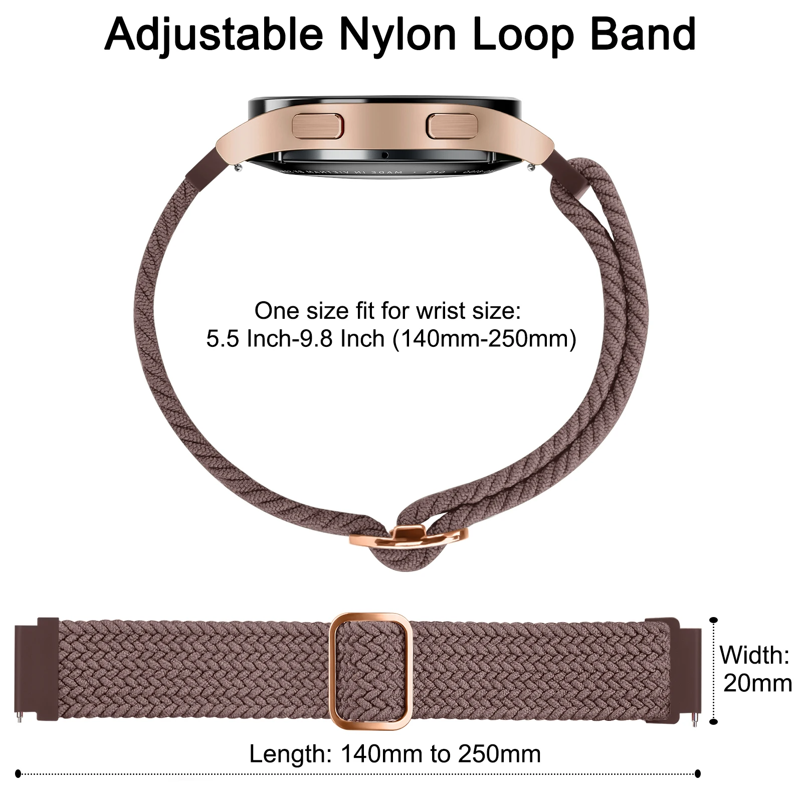 Elastic Braided Watch Strap Bracelet – Premium Adjustable Wristband
