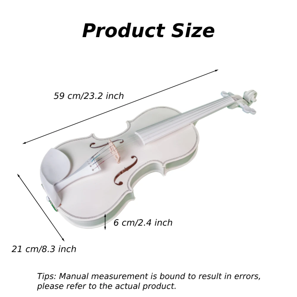 4/4 Handmade Acoustic Violin Beginner Pack with Bow Hard Case and Bridge for Students Beginners Music Lover Stringed Instrum