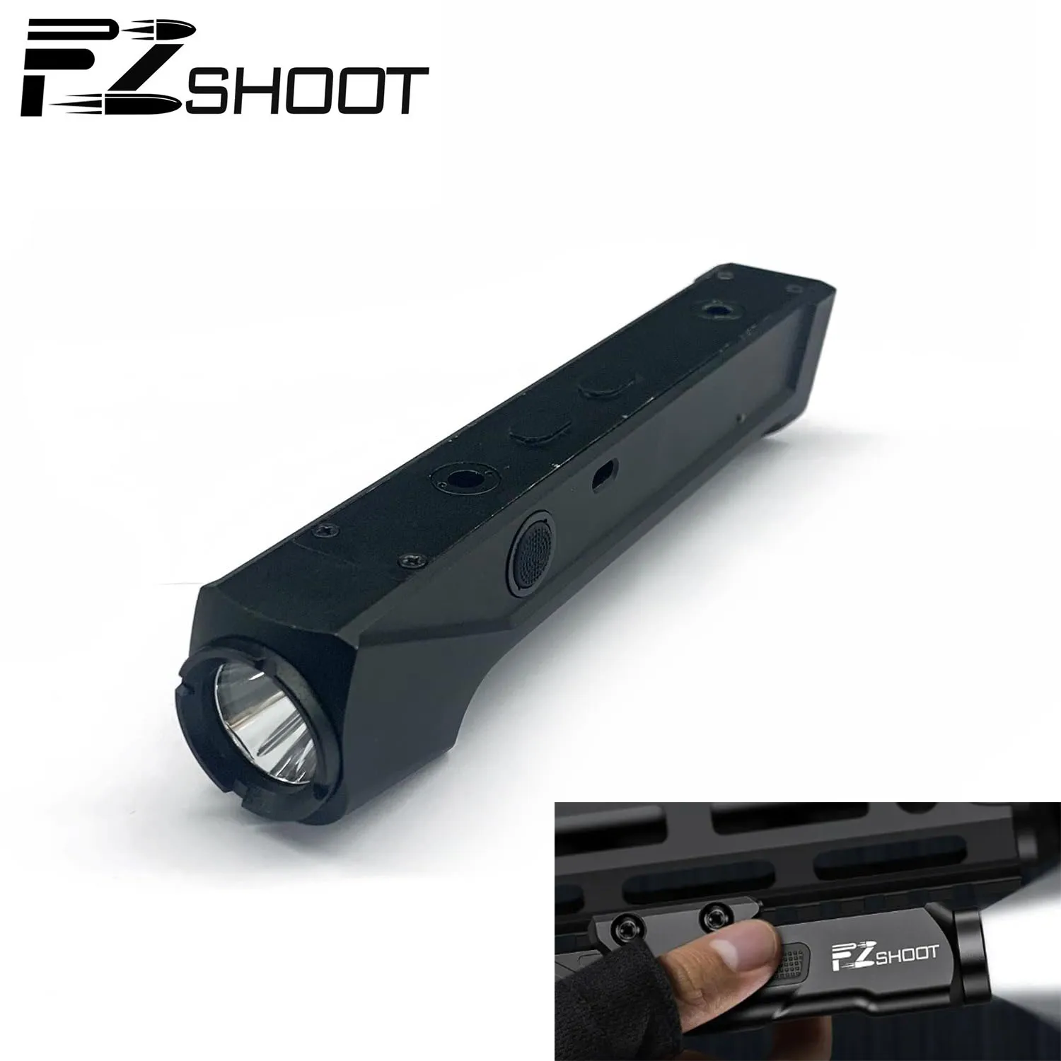 Tactical Flashlight For Rifle with Strobe and Constant Mode High Power EZshoot Long Range Shock Resistant Hunting