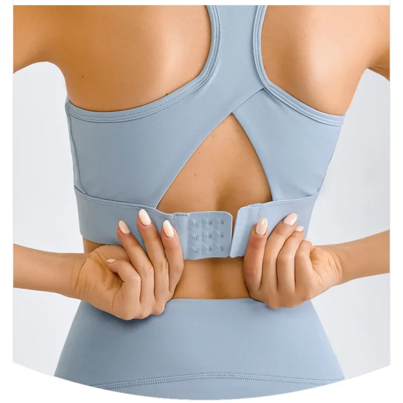 Solid Color Yoga Tight Sports Bras For Women Women's Fitness Zipper Bra Sportswear Woman Gym Training Female Crop Tops