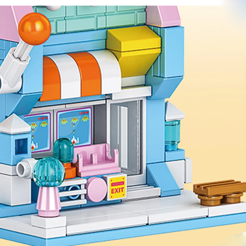 Street View Series City Architecture Building Blocks Toy Store Model DIY Assembl