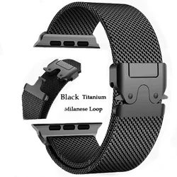 Premium Titanium Watch Strap - Sleek & Durable Design - S10 42MM (02 Black Titanium)