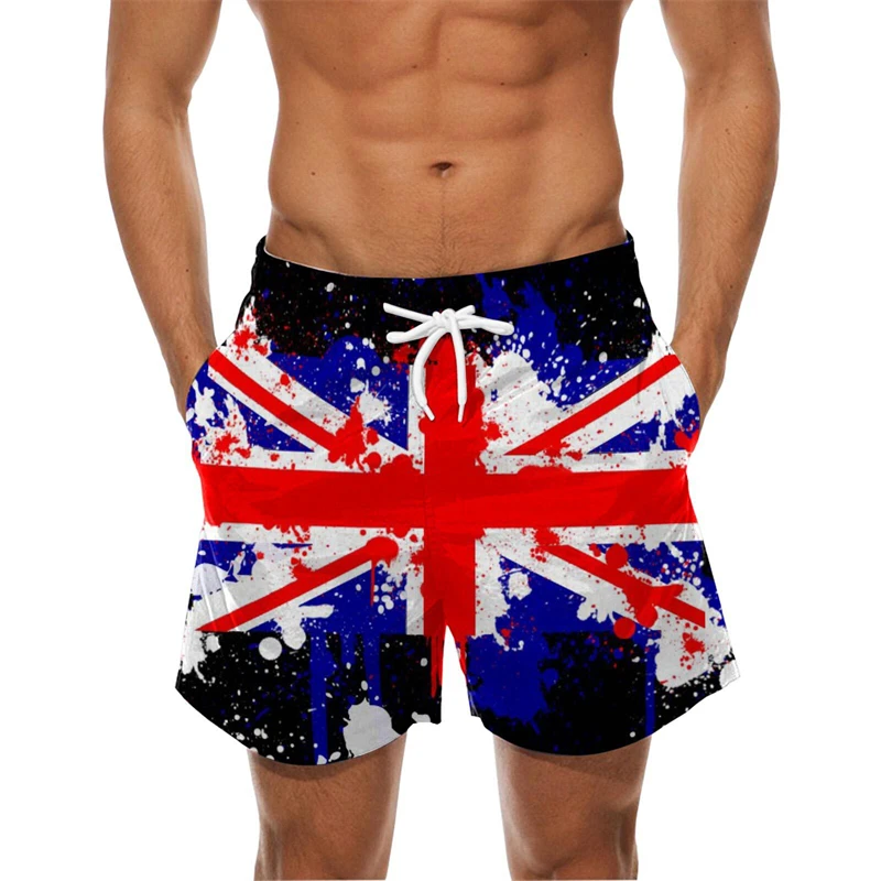 

3D Printed Union Flag Pattern Board Shorts For Men Outdoor Quick Dry Sport Beach Shorts Casual Mens Mens Swim Trunks Gym Shorts