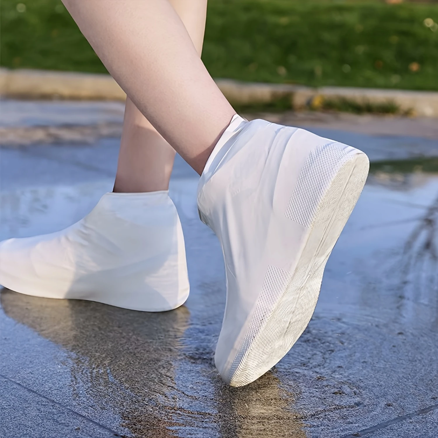 Waterproof Latex Rain Shoe Cover for Men and Women-Thickened, Non-Slip, Wear-Resistant-Outdoor Rain Boots for Rainy Days