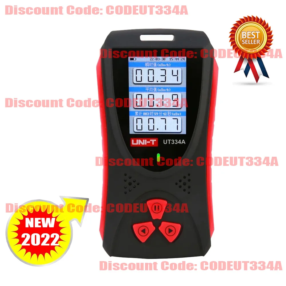 UNI-T UT334A Geiger counter electromagnetic radiation detector personal dosimeter X-ray Beta Gamma detection EMF meter