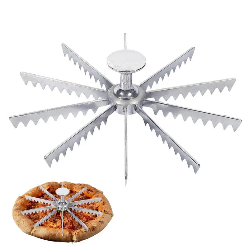 Pizza Cutter 6/8/10 Slice Aluminum Alloy Sharp Gear Pizza Pie Cake Divider for Kitchen Restaurant Baking Professional Tools
