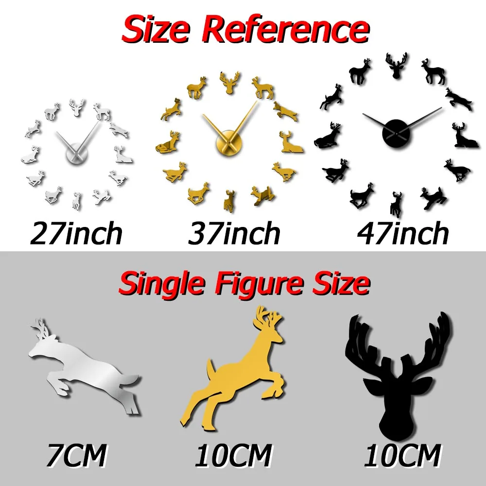 Relógio de parede com cabeça de veado