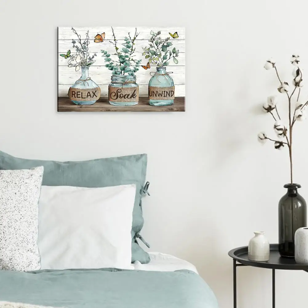 

Hanging Painting Exquisite Floral Pattern Wall Art Farmhouse Holiday Decor Rustic Painting Artwork for Home A Set of Decorative