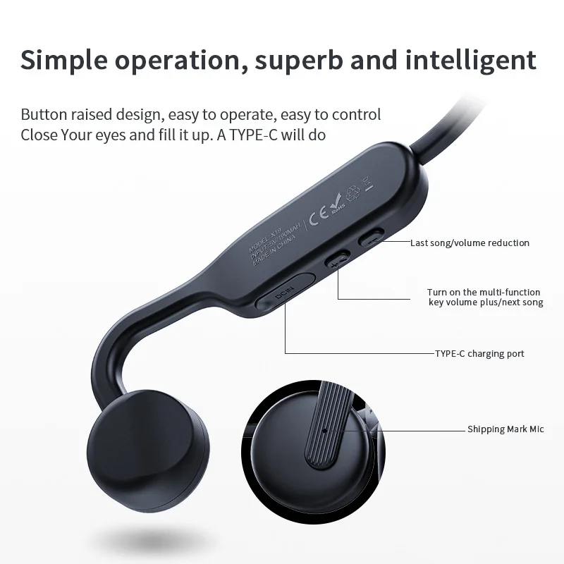 Auriculares De Conducción Ósea X14 Bluetooth