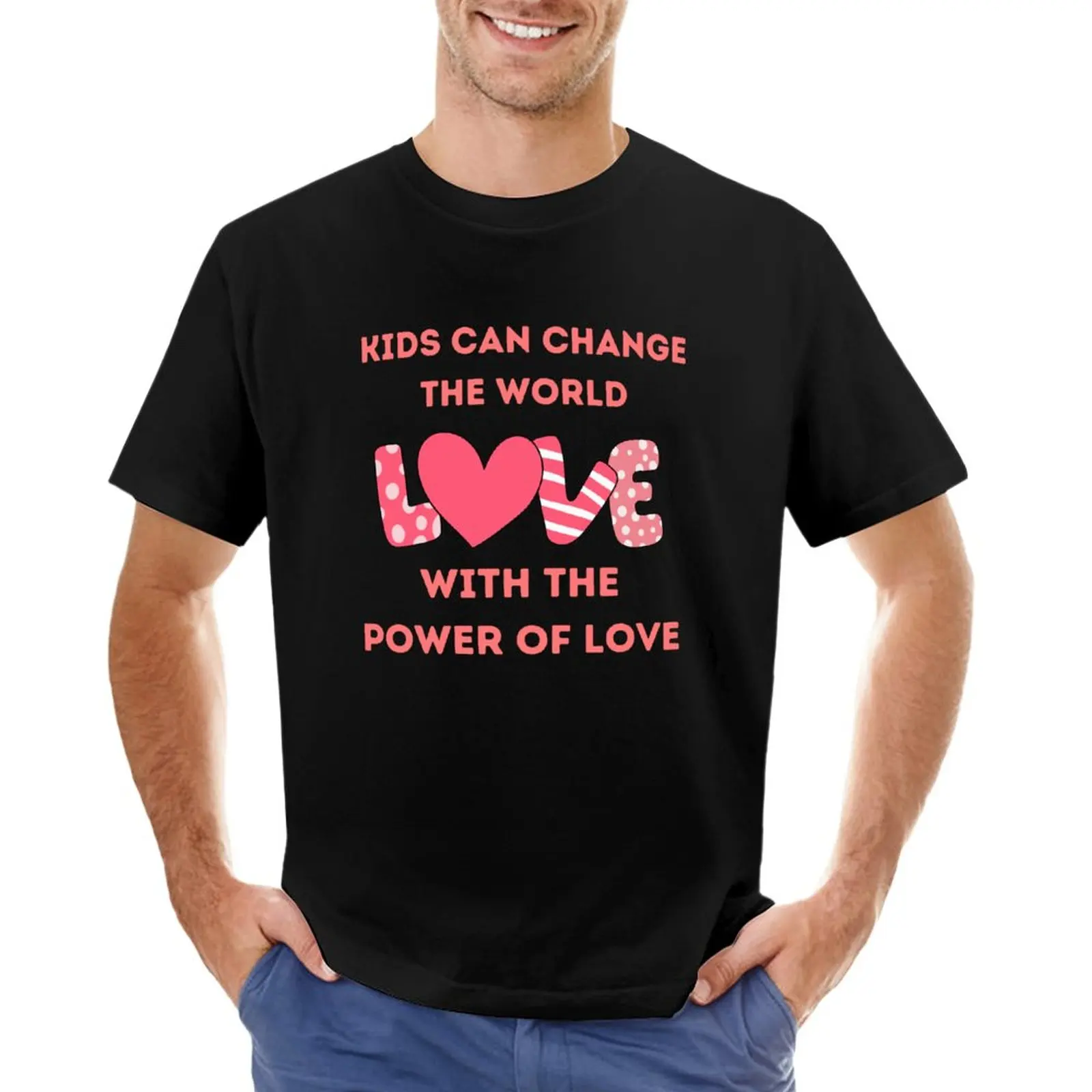

Забавная Мужская футболка с надписью «Power of love»
