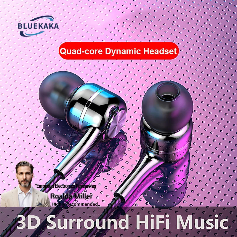 3.5mm 유선 이어폰 인이어 헤드셋 HIFI 헤비 베이스 이어버드 모니터 스포츠 헤드셋 스테레오 음악 게임용 헤드폰 (마이크 포함)