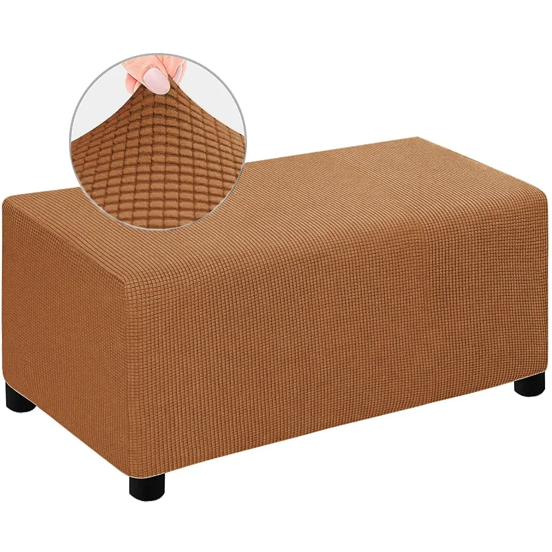 thumbnail image 1 of Reposapiés elástico personalizado duradero de Jacquard de 4 tamaños, cubierta otomana, taburete de almacenamiento plegable, Protector de muebles, funda rectangular, 1 of 5