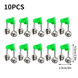 Enhanced Fishing Rod Bite Alarm with Bell Indicator - Green ABS Outdoor Accessories (10pcs)