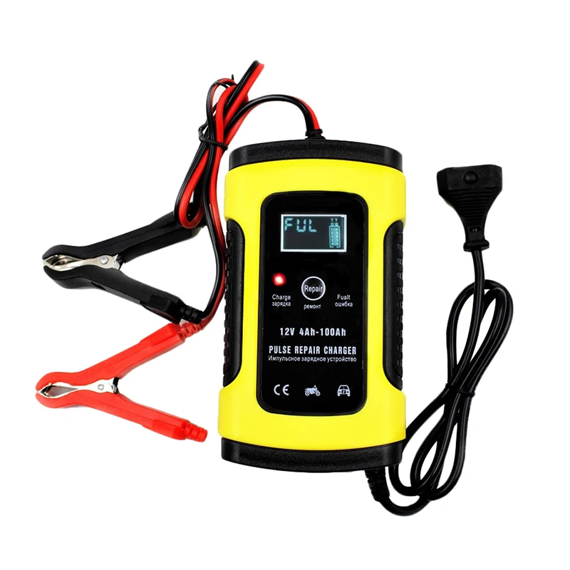 

Full Automatic Car Battery Charger 110V To 220V To 12V 6A Intelligent Fast Power Charging Wet Dry Lead Acid Digital Lcd Display