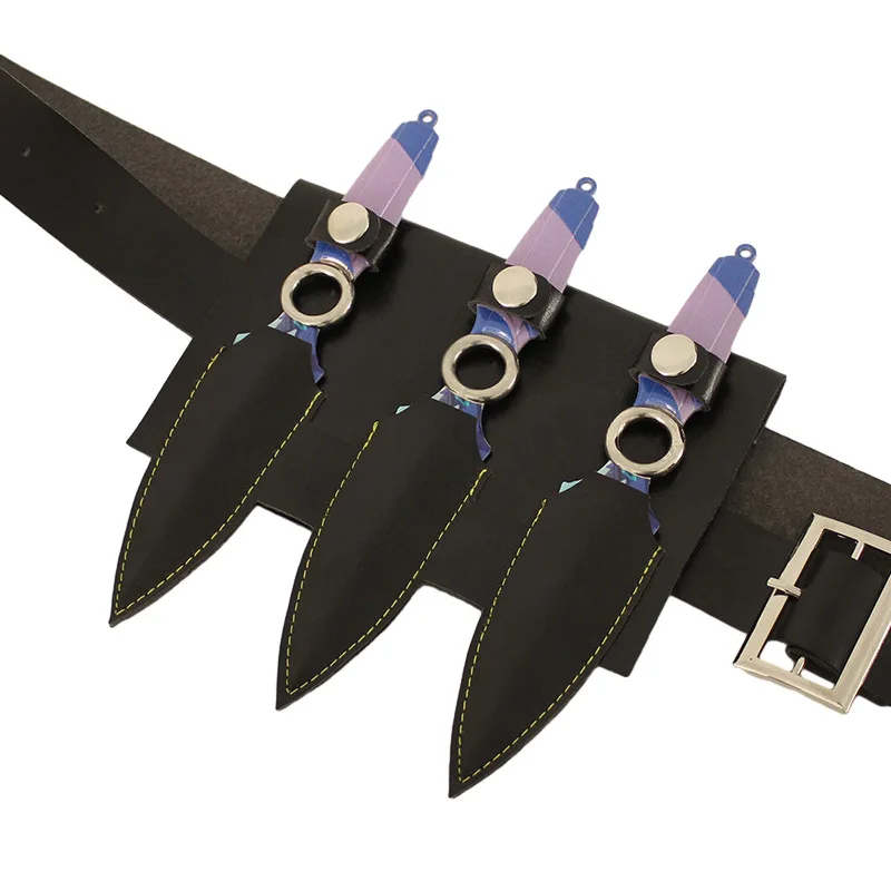 3pcs Valorant Kunai Jett Champions 2023 Kunai GO 17cm Metal Samurai Sword Cosplay Katana Weapon Model Toy Knife Gifts Toys Boys