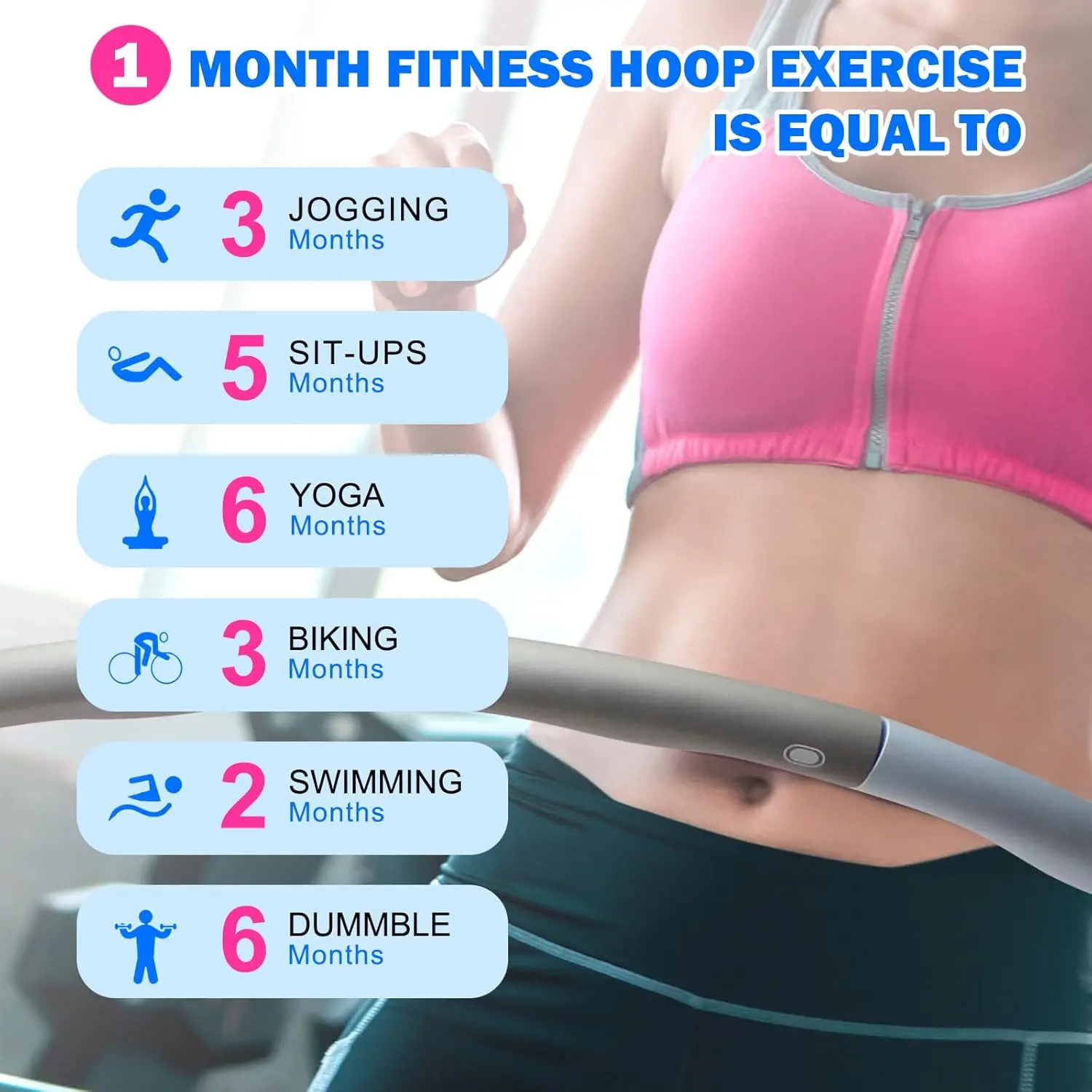 Adjustable Weighted Fitness Hoop for Adults Fitness and Weight Loss Women Specific Abdominal Exercise Detachable Knot
