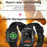 2025 New Military Smart Watch Men IP68 5ATM Outdoor Sports Fitness Tracker Health Monitoring 1.81Inch Bluetooth Calls Smartwatch - Image 5