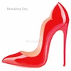 Women Sexy High Heels Wavy Side Stiletto Pumps Dress Red Black Silver Hollow Pointed Toe Spring Catwalk Mcasual Hot Chick Shoes 6