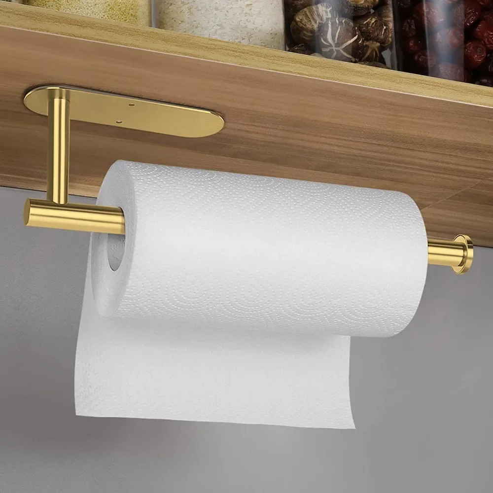 Kitchen Roll Towel Rack Absorbent Rack Paper Towel Stainless Steel Wall Mounted Napkin Dispenser
