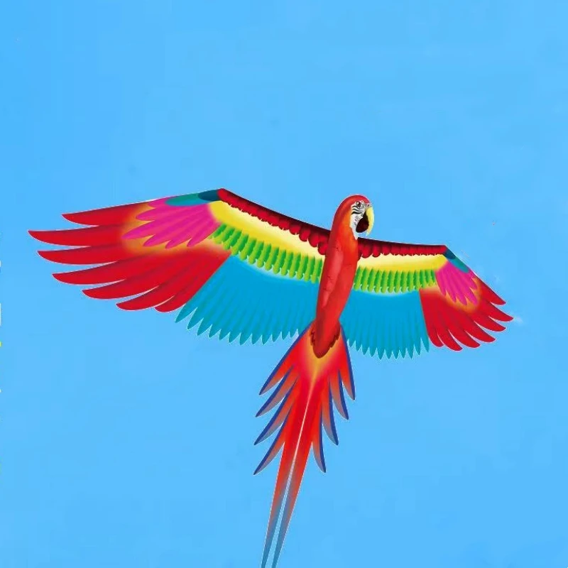 Free shipping parrot kites flying toys for kids kites string line nylon kites factory wind kite children volantin kite flying 2