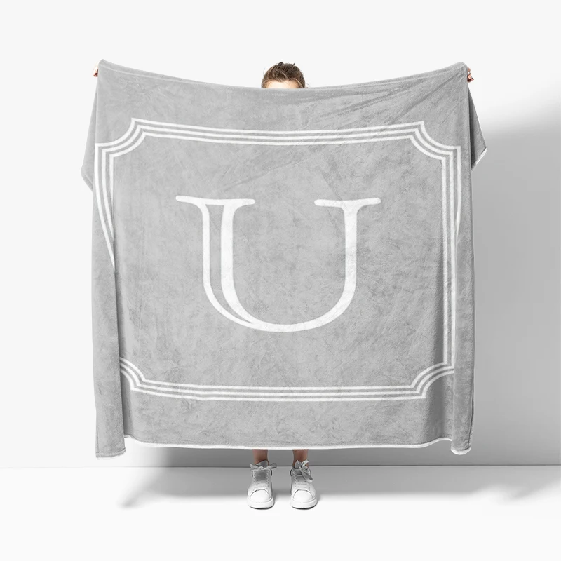 Home decoration Letter wreath plush Sofa blanket anime Bedspread on the bed anime fluffy soft blankets thick blanket for winter