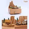 Wooden Carousel Dance Girl Music Box Christmas Ornament Rotary Train Musical Box Home Decoration For Birthday Gifts Valentine' 4