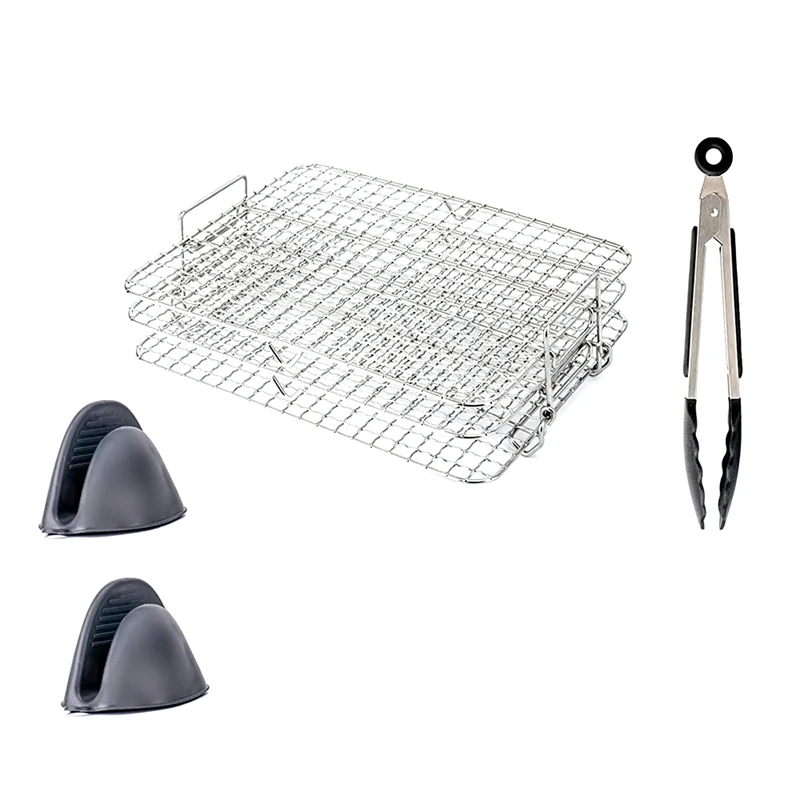 Air Fryer Accessories Rack For Ninja Foodi Grill XL Air Fryer Multi-Layer Dehydrator Rack Toast Fryer