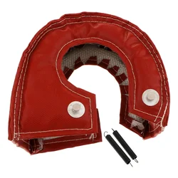 Titanium Fiber Turbo Heat Shield Blanket - High-Temperature Insulation Wrap (Red)