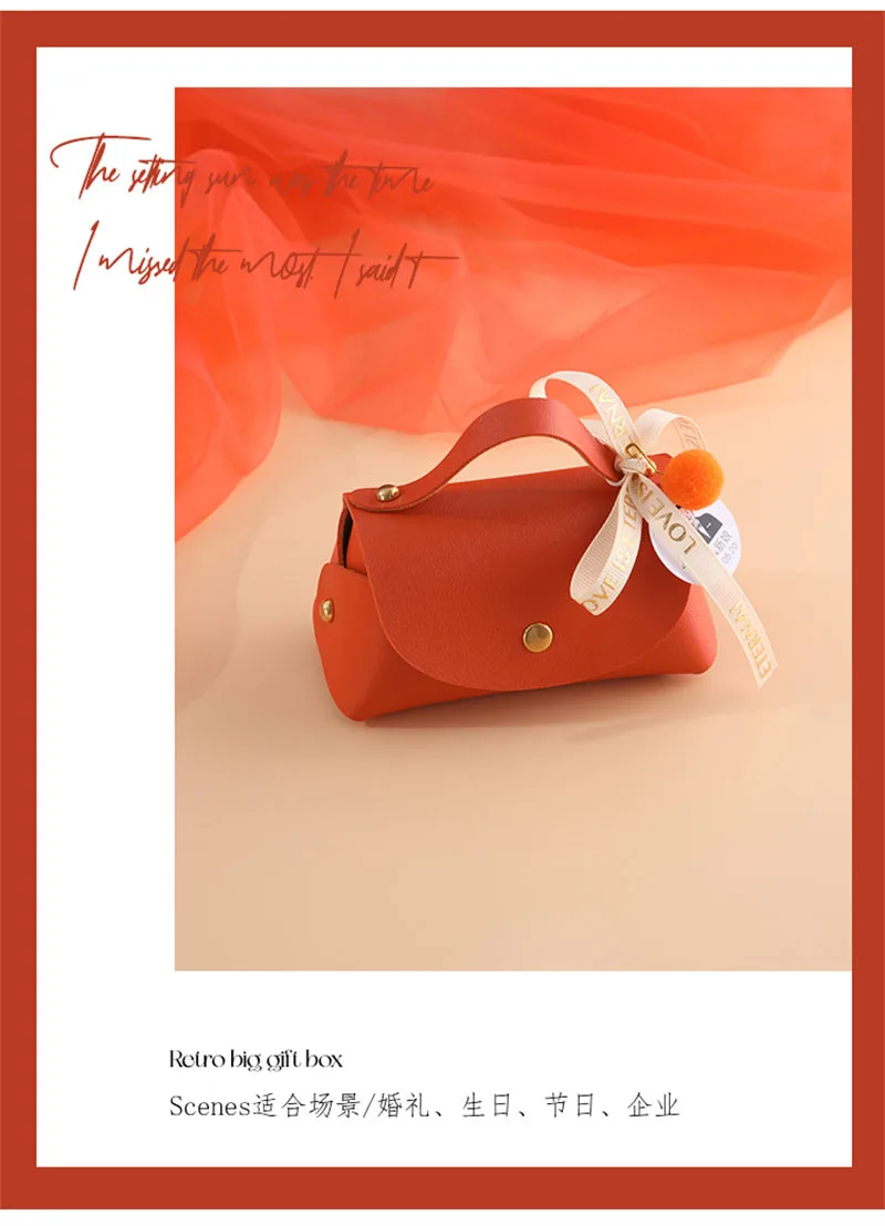 Description Picture 6 of item10pcs Bowknot Leather Gifts Bags for Wedding Birthday Party Supplies Handbag Candy Package Box Favors Bag Wholesale No Card