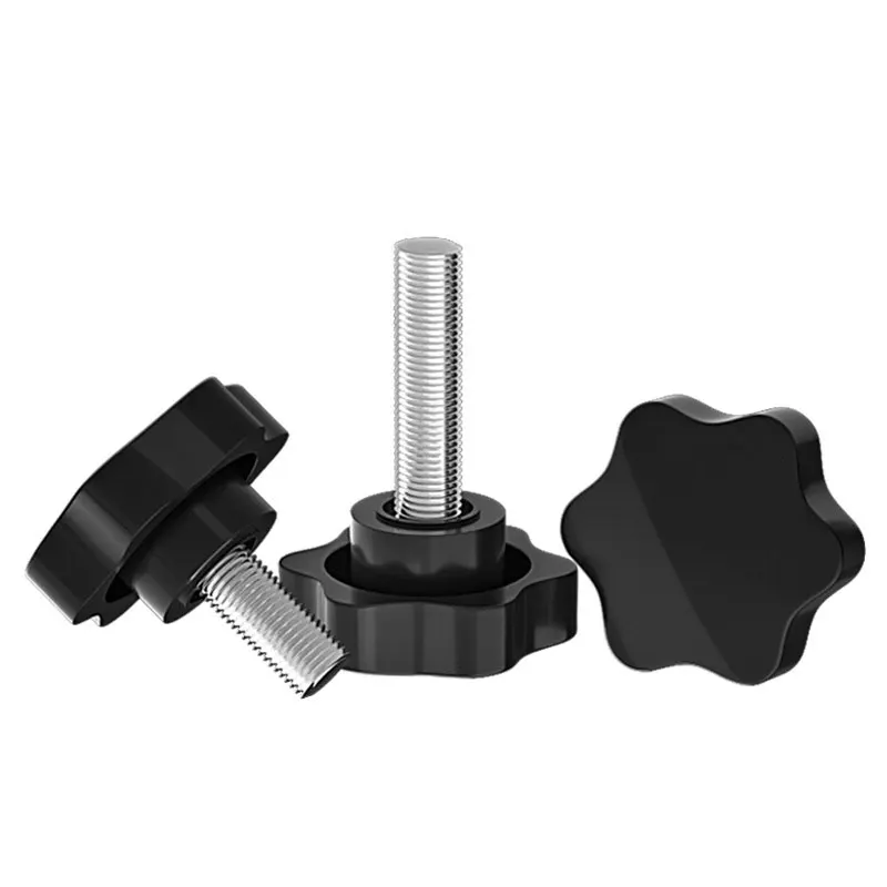 Plastic Star Knob Plum Handle Six-star Glue Head Manual Tightening Screws 32# M5 M6 M8 8mm to 70mm Bakelite